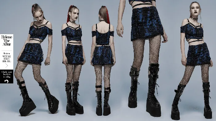 Grunge Distressed Texture Skirt with Cutouts EVEs SECRETS Male Sex Toys