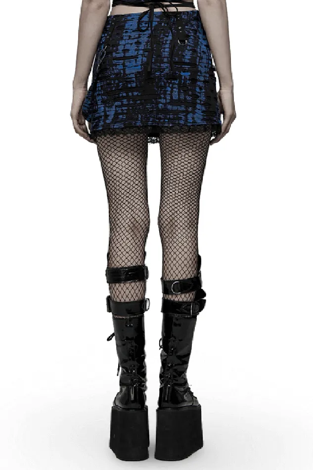 Grunge Distressed Texture Skirt with Cutouts EVEs SECRETS Male Sex Toys