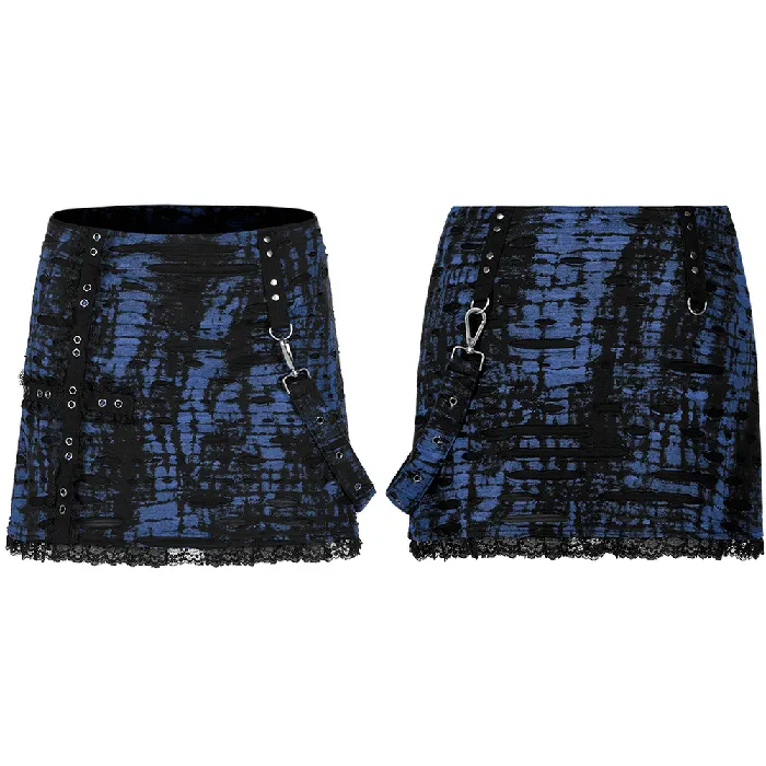 Grunge Distressed Texture Skirt with Cutouts EVEs SECRETS Male Sex Toys