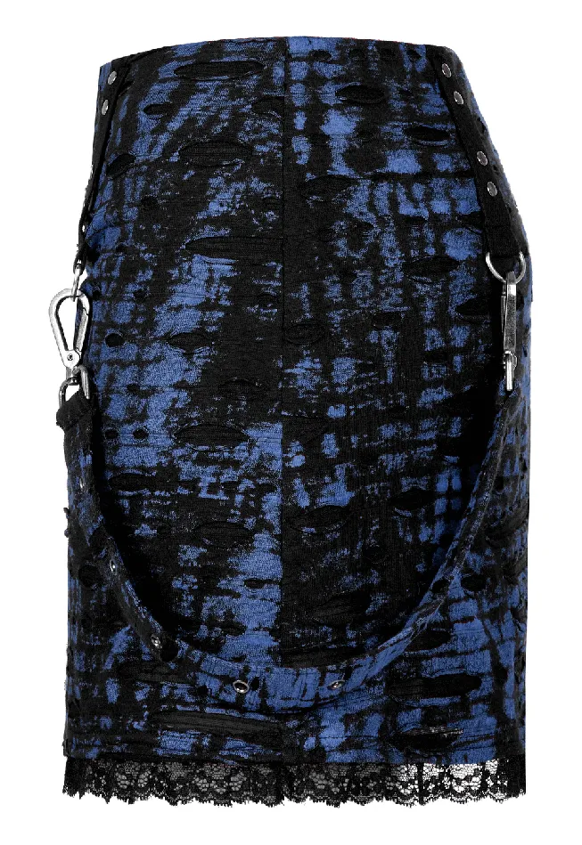 Grunge Distressed Texture Skirt with Cutouts EVEs SECRETS Male Sex Toys