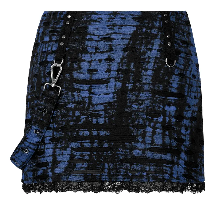 Grunge Distressed Texture Skirt with Cutouts EVEs SECRETS Male Sex Toys