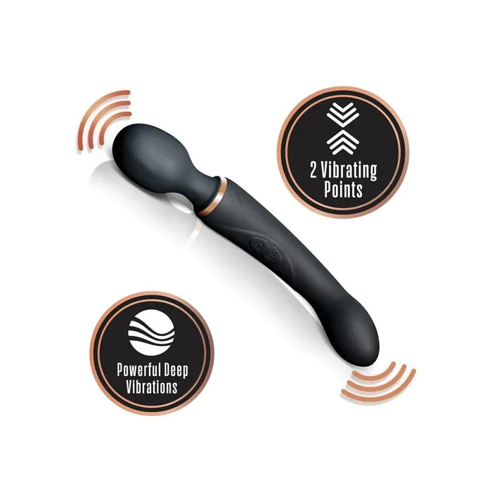 Lush Gia Dual Wand Massager GSpot Vibrator Black Blush Novelties Vibrators