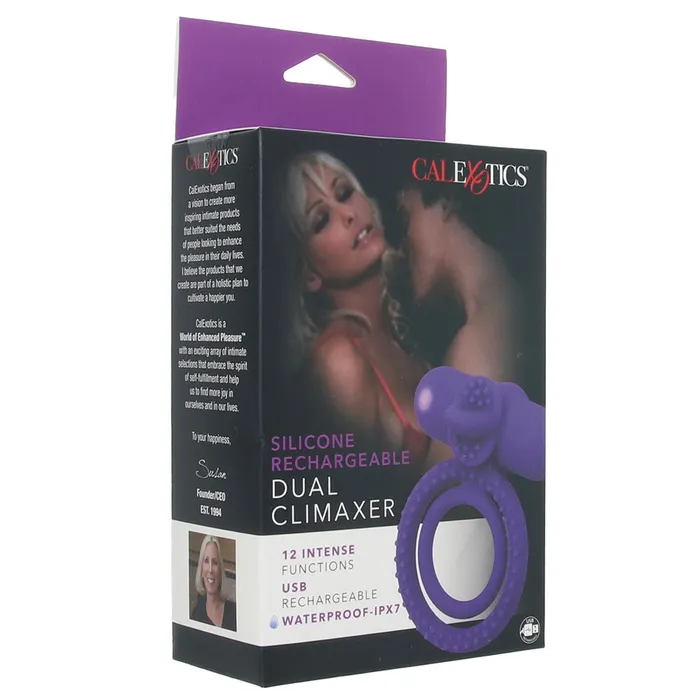 CalExotics Male Sex Toys Dual Climaxer Vibrating Ring