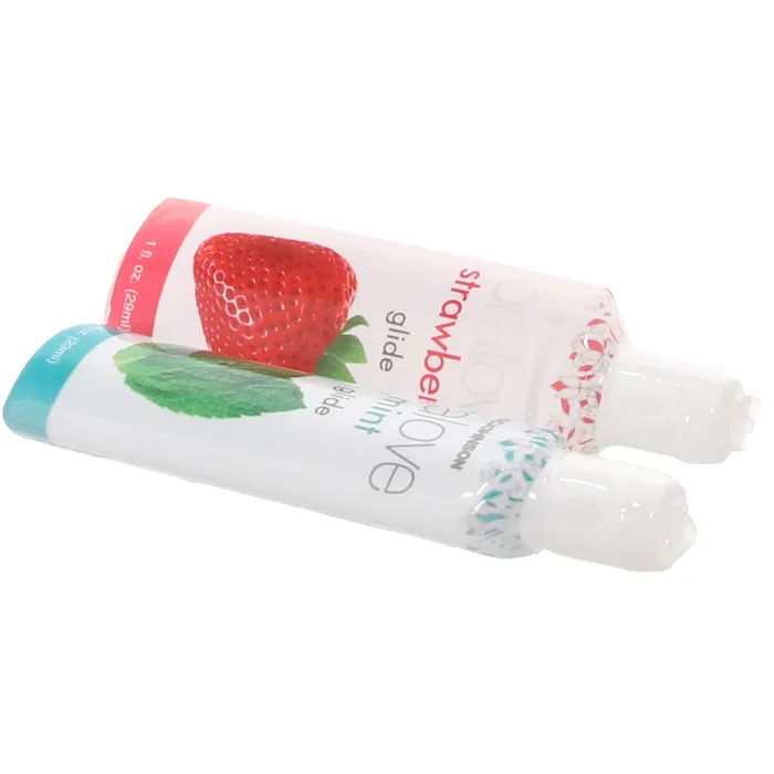 Doc Johnson Female Sex Toys Oralove Delicious Duo Lickable Lubes in Strawberry Mint