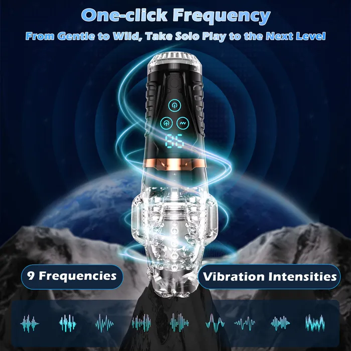 Male Sex Toys Amovibe Automatic Male Masturbator with Sucking Vibrating Modes