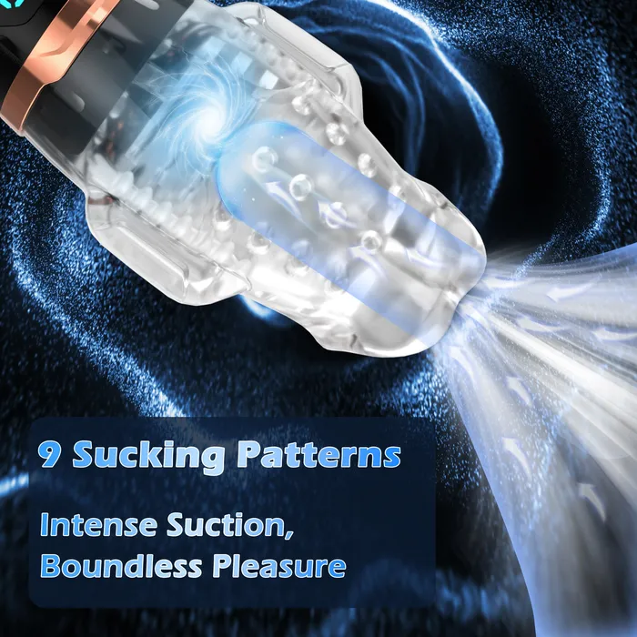 Male Sex Toys Amovibe Automatic Male Masturbator with Sucking Vibrating Modes