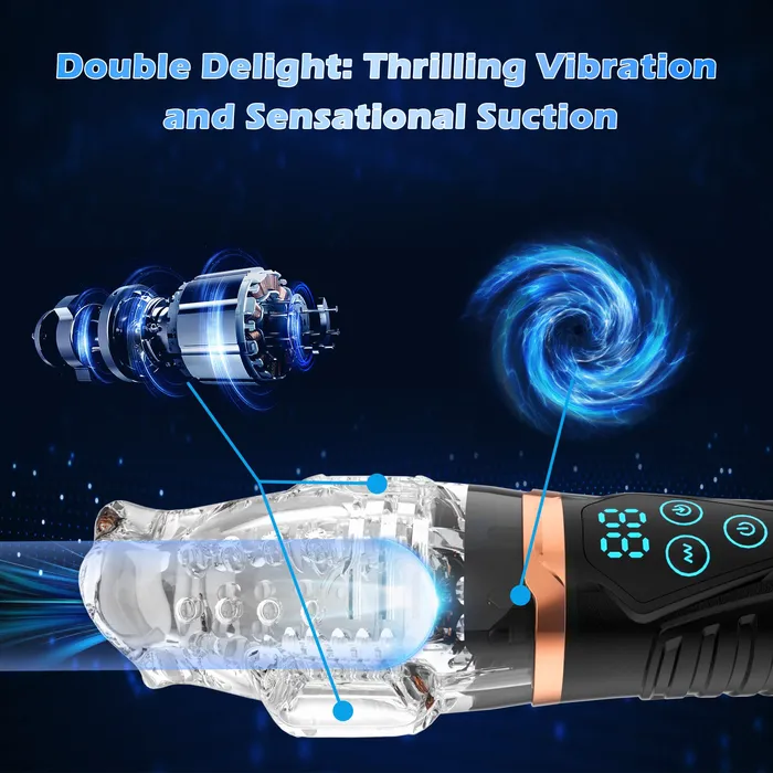 Male Sex Toys Amovibe Automatic Male Masturbator with Sucking Vibrating Modes