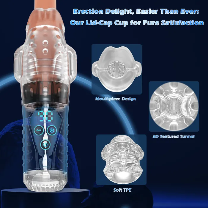 Male Sex Toys Amovibe Automatic Male Masturbator with Sucking Vibrating Modes