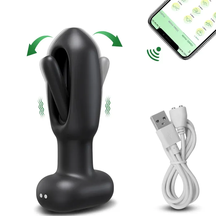 Anal propinkup APP Control Butt Plug 9 Tapping 9 Vibrating Anal Plug Pointed Design Anal Vibrator Prostate Massager