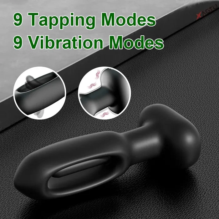 Anal propinkup APP Control Butt Plug 9 Tapping 9 Vibrating Anal Plug Pointed Design Anal Vibrator Prostate Massager
