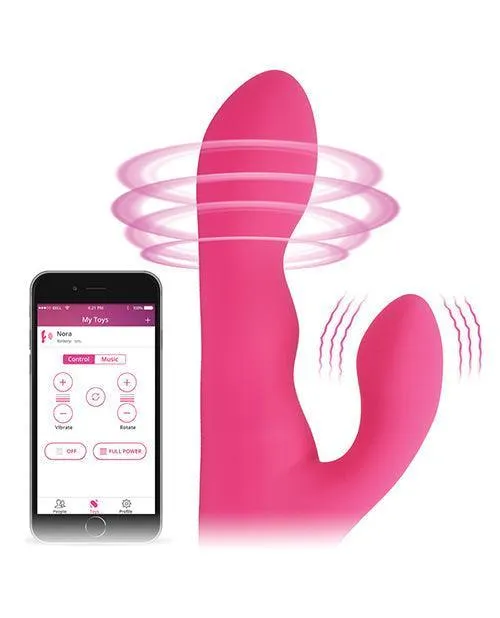 Hytto Pte Ltd Vibrators Lovense Nora Rotating Head Rabbit Pink