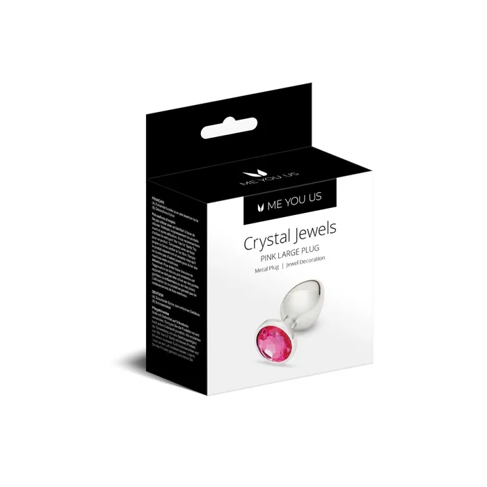 Anal Me You Us Me You Us Crystal Jewels Metal Butt Plug Pink Large