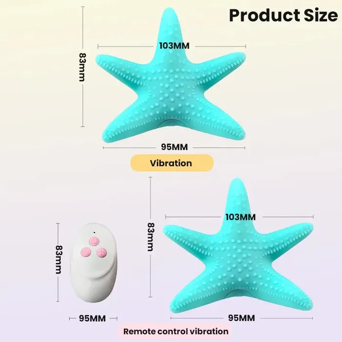 Remote Control Wearable Starfish Clitoral Breast Vibrator Inyarose Female Sex Toys