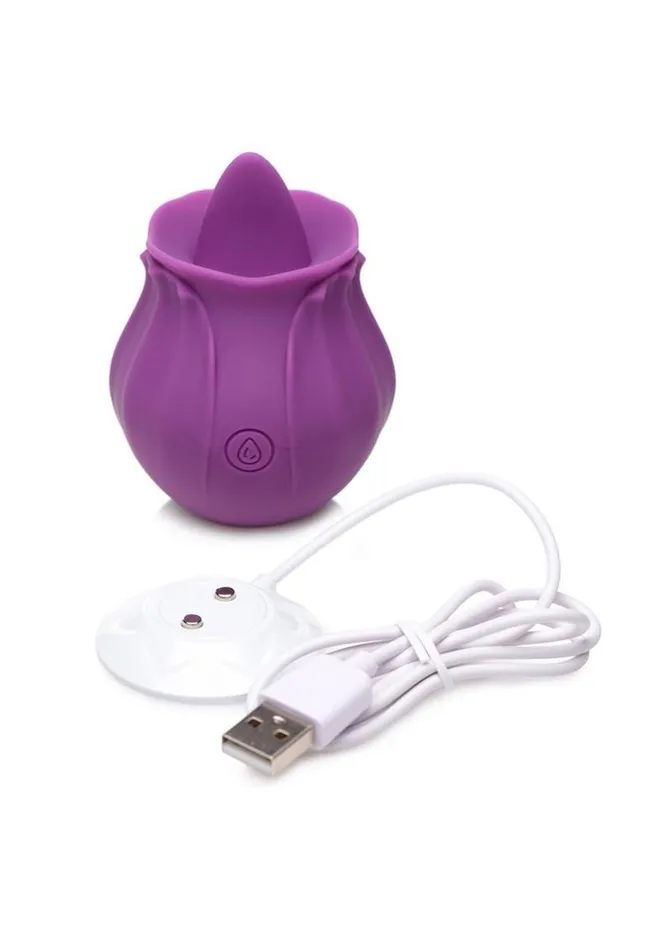 Female Sex Toys Bloomgasm Inmi Bloomgasm Wild Violet 10x Silicone Rechargeable Licking Clit Stimulator