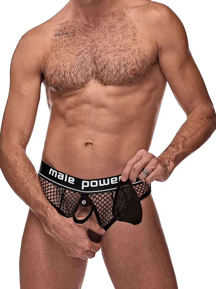 Male Power Male Sex Toys Cock Pit Net Cock Ring Thong S M Black Male Power Male Sex Toys Cock Pit Net Cock Ring Thong S M Black