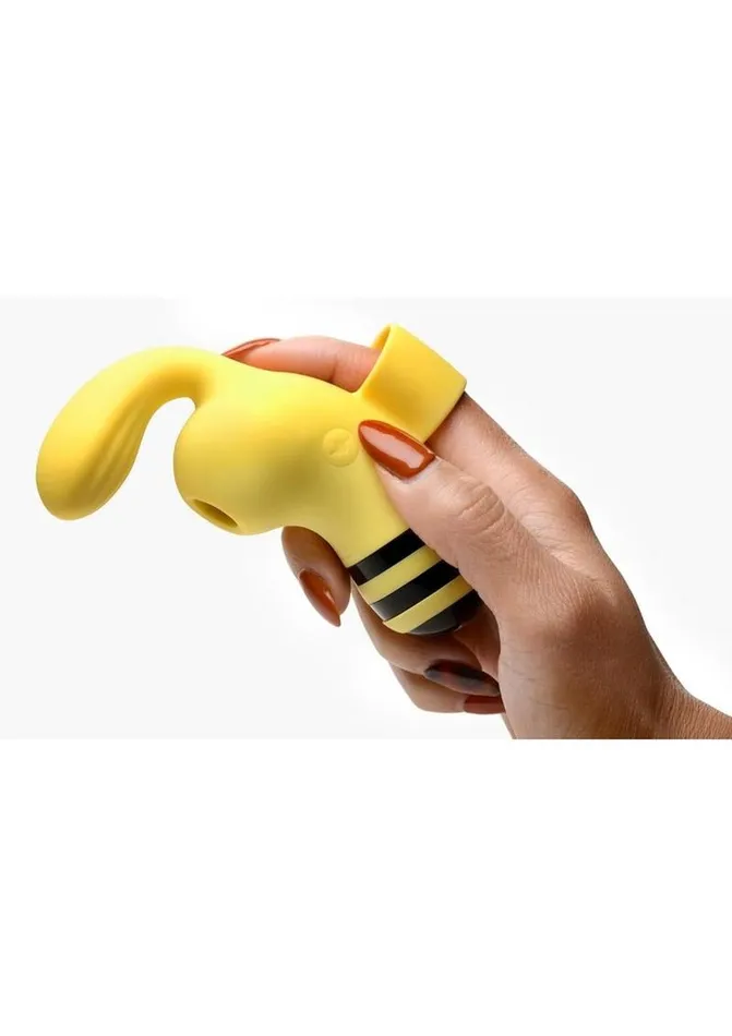 SHEGASM Shegasm Sucky Bee Rechargeable Silicone Clitoral Stimulating Finger Vibrator Female Sex Toys